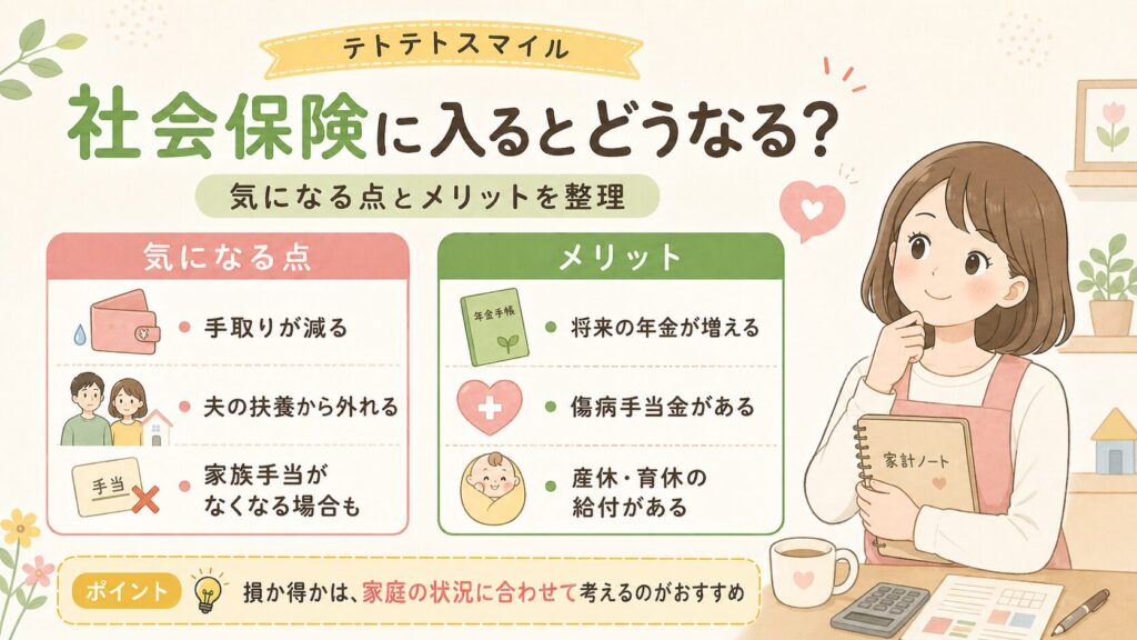 社会保険に入るとどうなる？